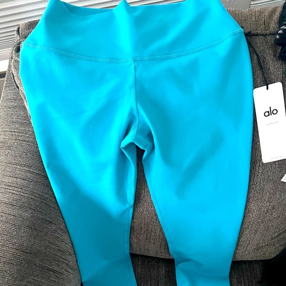 ALO Yoga Pants - ALO 7/8 high waisted leggings NEW with tag! Bright blue